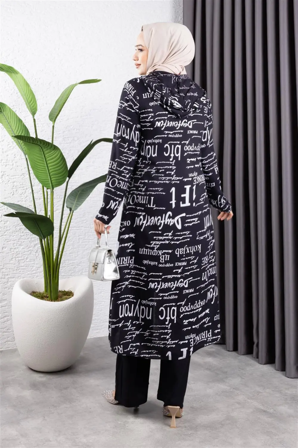 Yazılı 3 Lü Tesettür Takım-detail