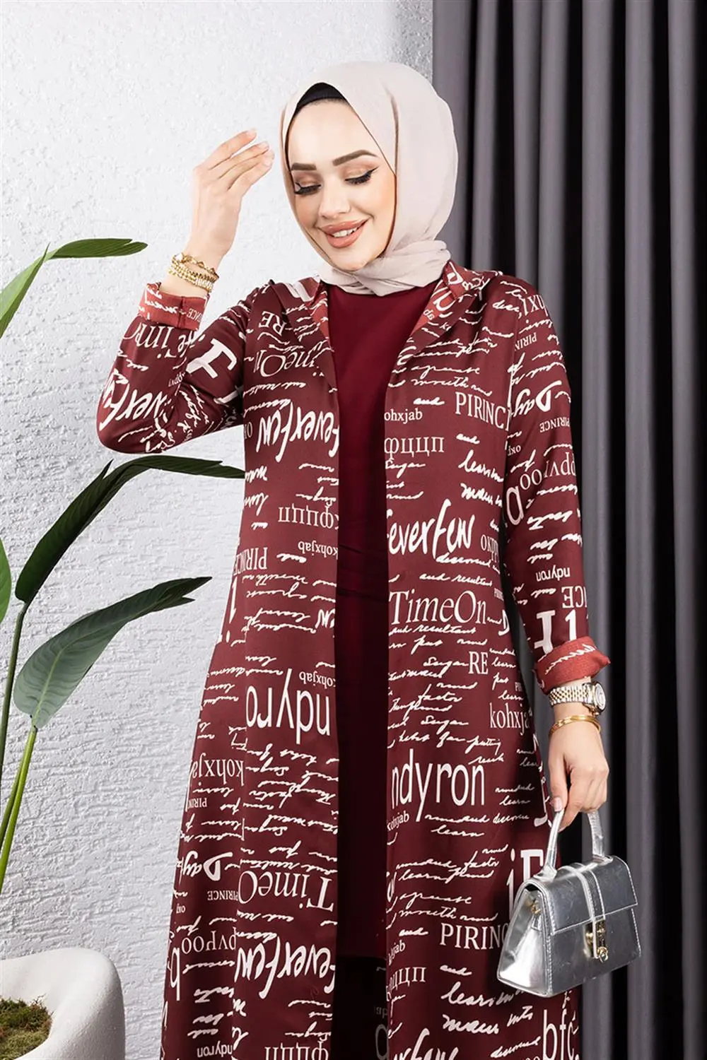 Yazılı 3 Lü Tesettür Takım-detail