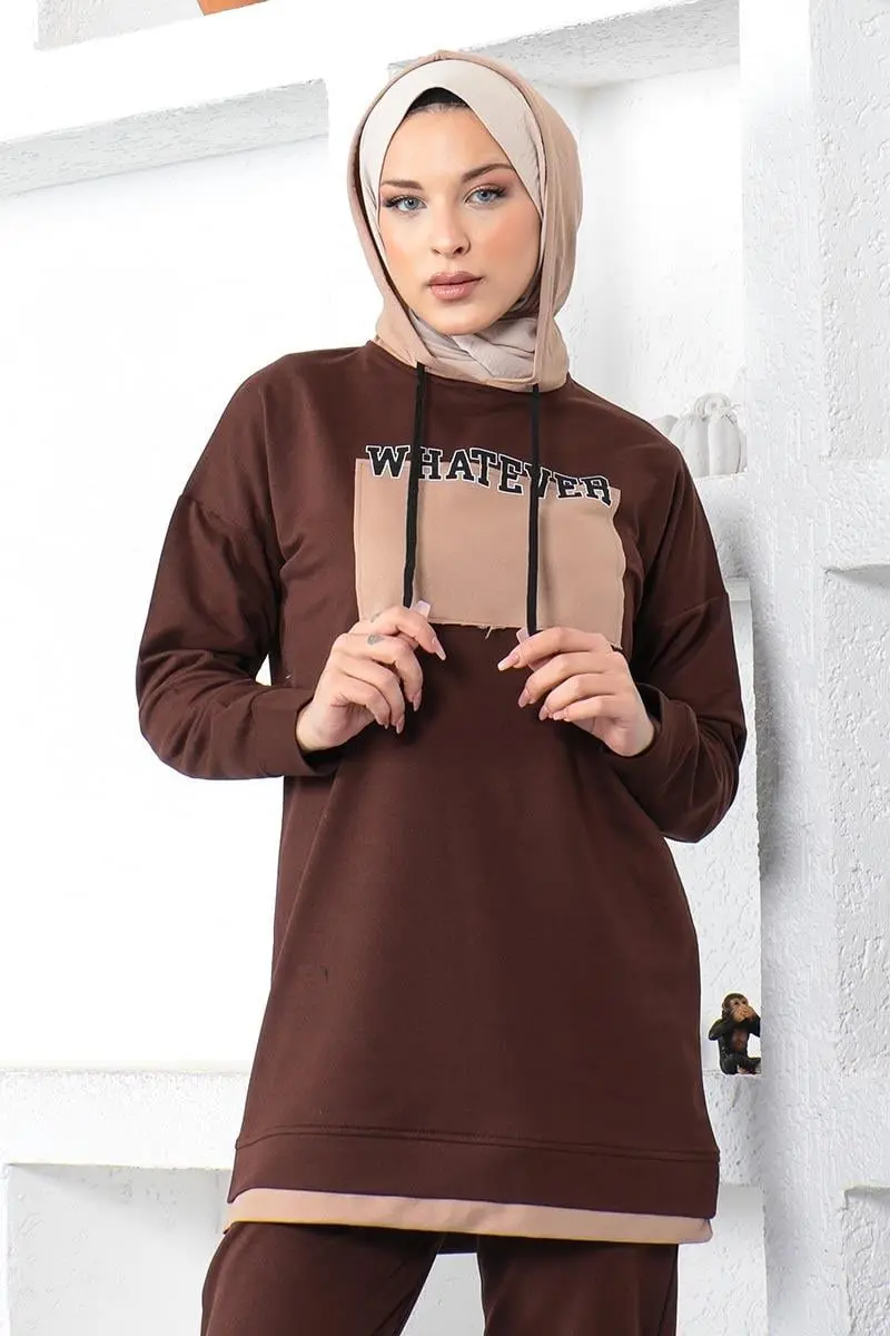 Yazılı Spor Takım Kahverengi-detail