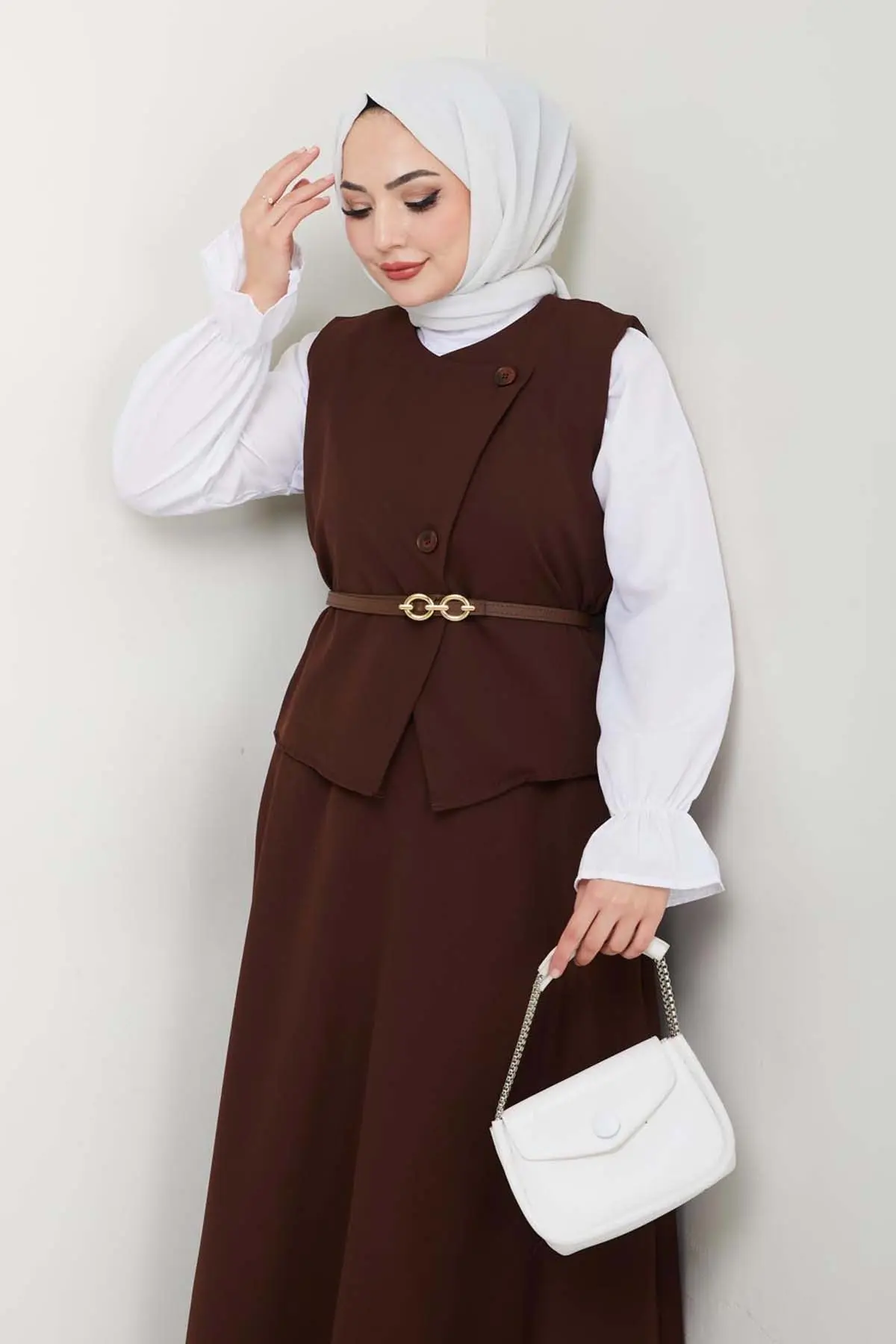 Vest Skirt Suit-detail