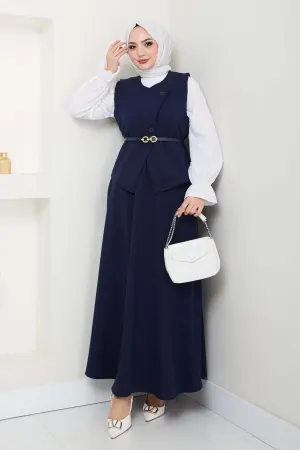 Vest Skirt Suit