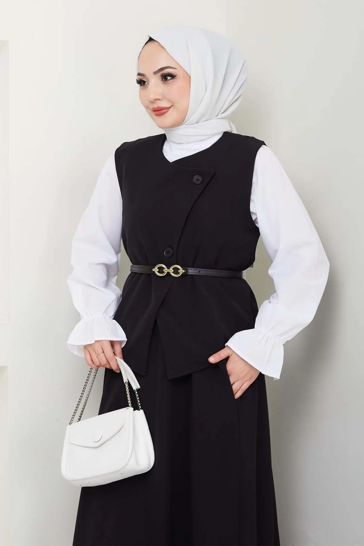 Vest Skirt Suit-detail