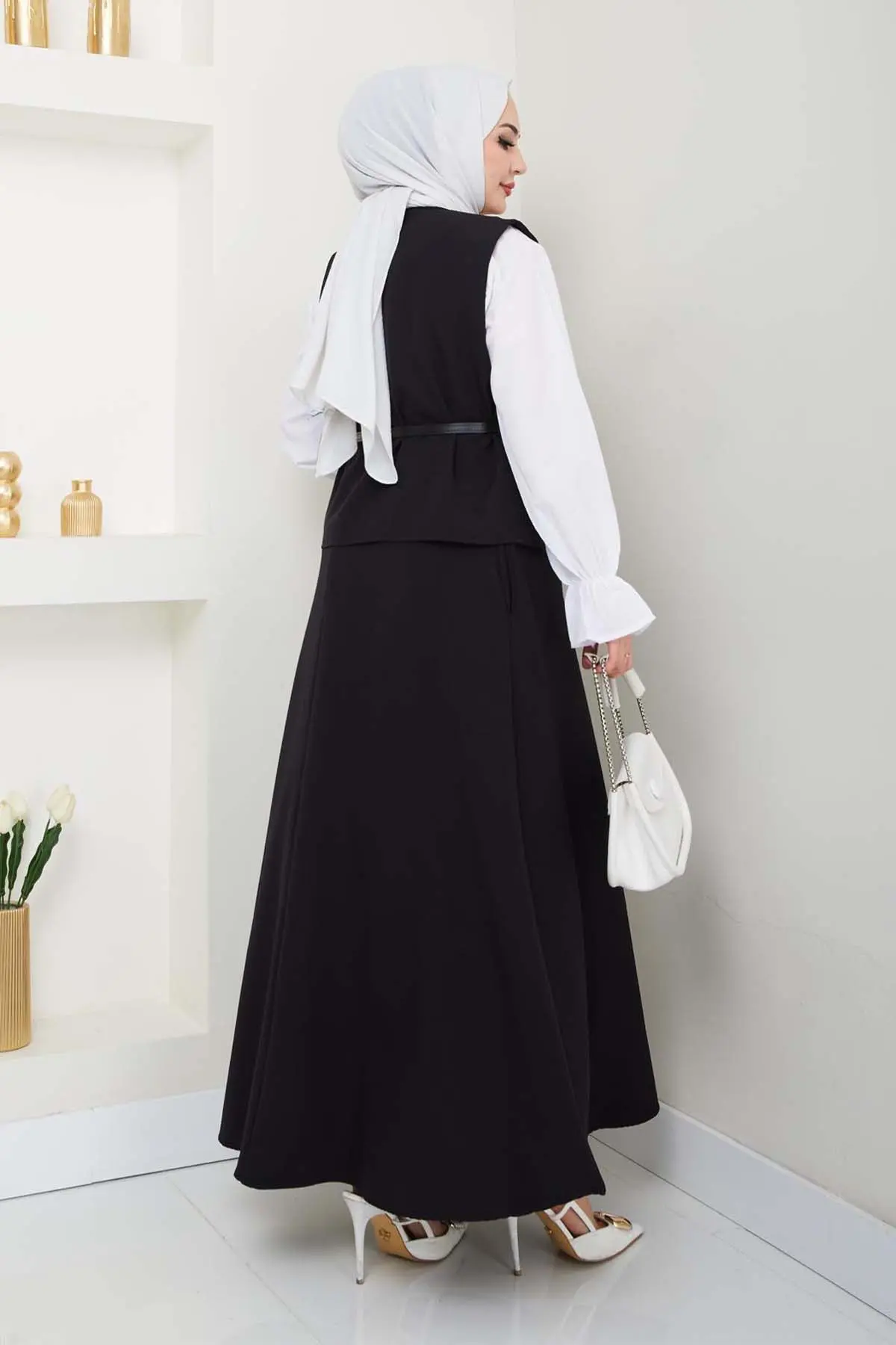 Vest Skirt Suit-detail