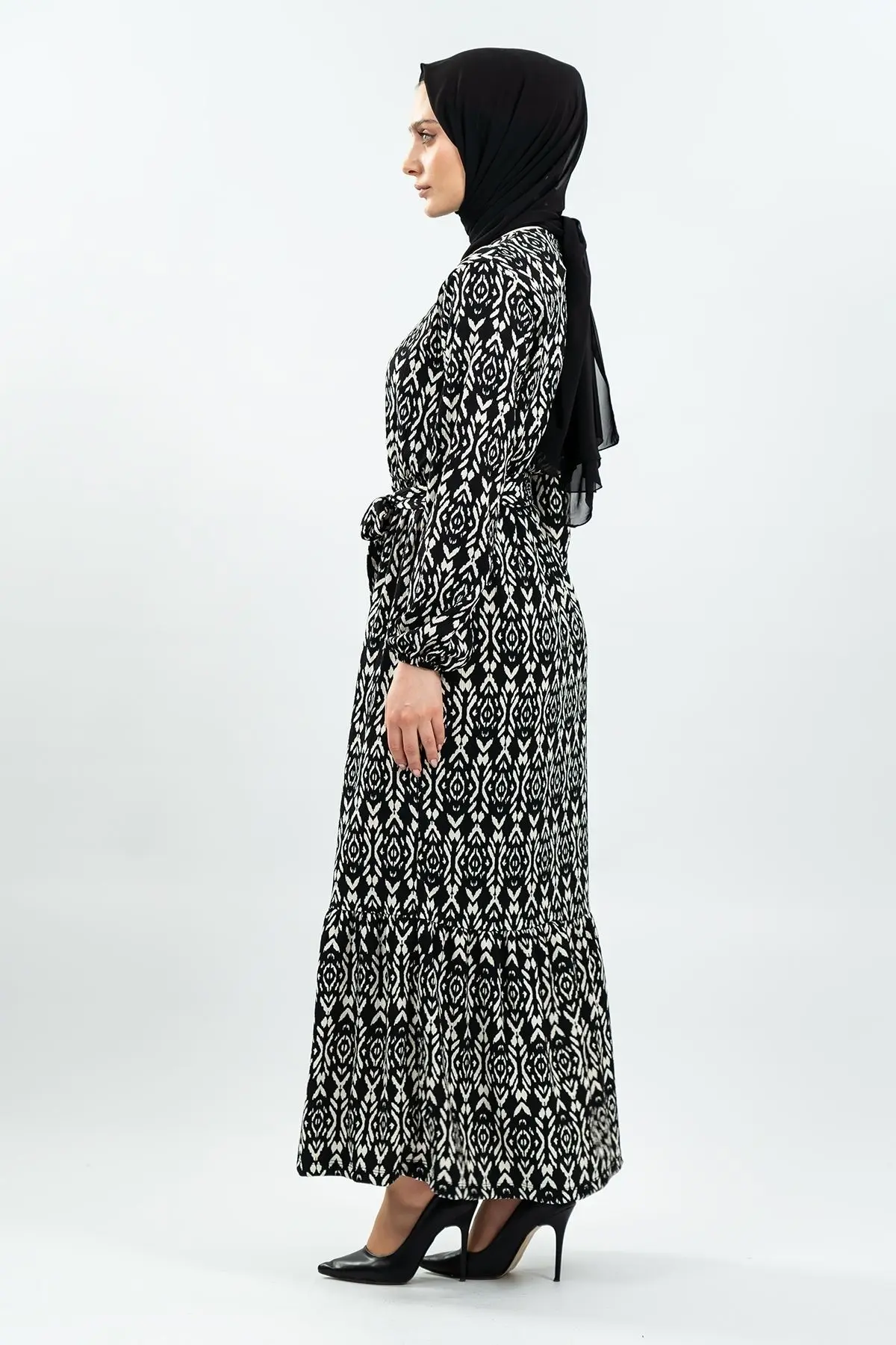 Yeni Sezon Bürümcük Elbise-detail