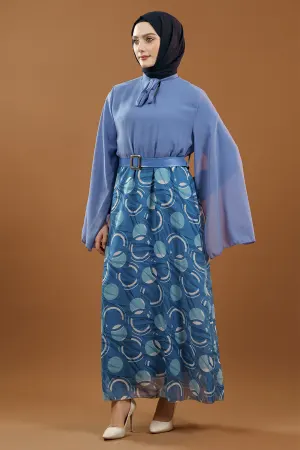 New Season Skirt Patterned Hijab Dress