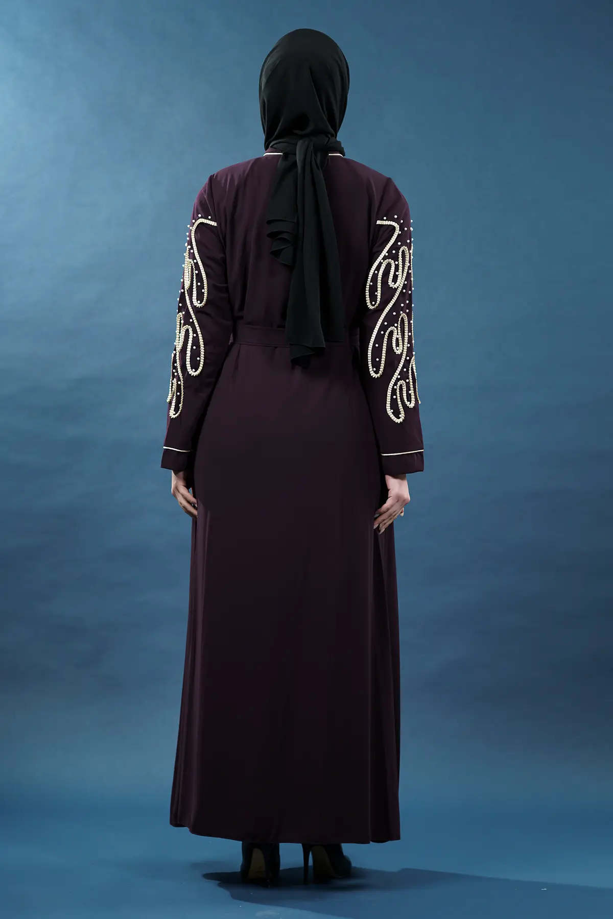New Season Special Design Pearled Abaya-detail