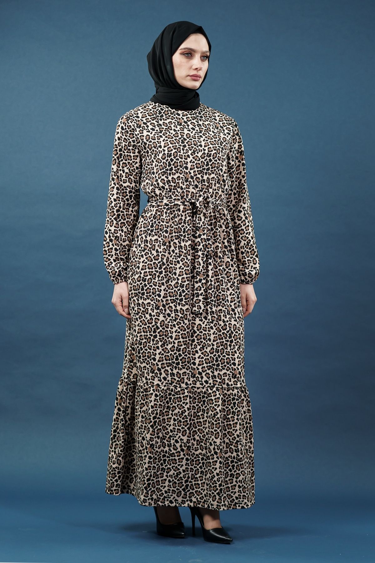 Yeni Sezon Leopar Desenli Elbise