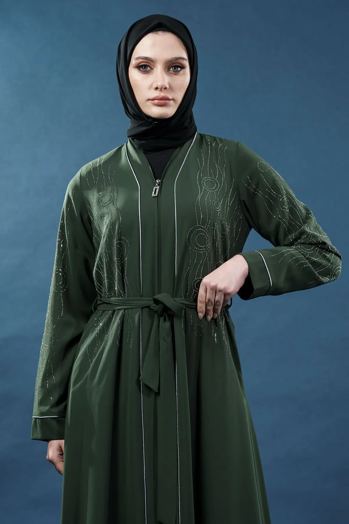 Yeni Sezon Medine Ipeği Tasarım Ferace-detail