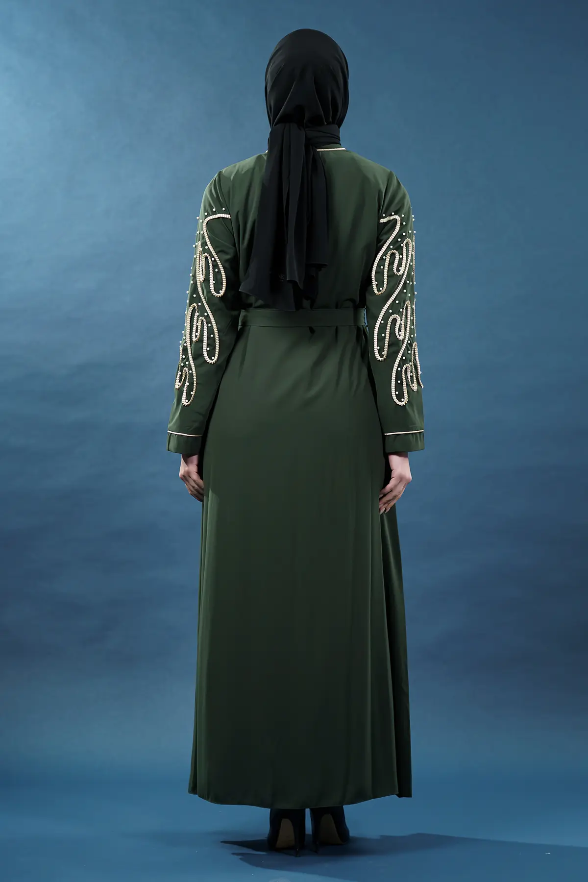 New Season Special Design Pearled Abaya-detail