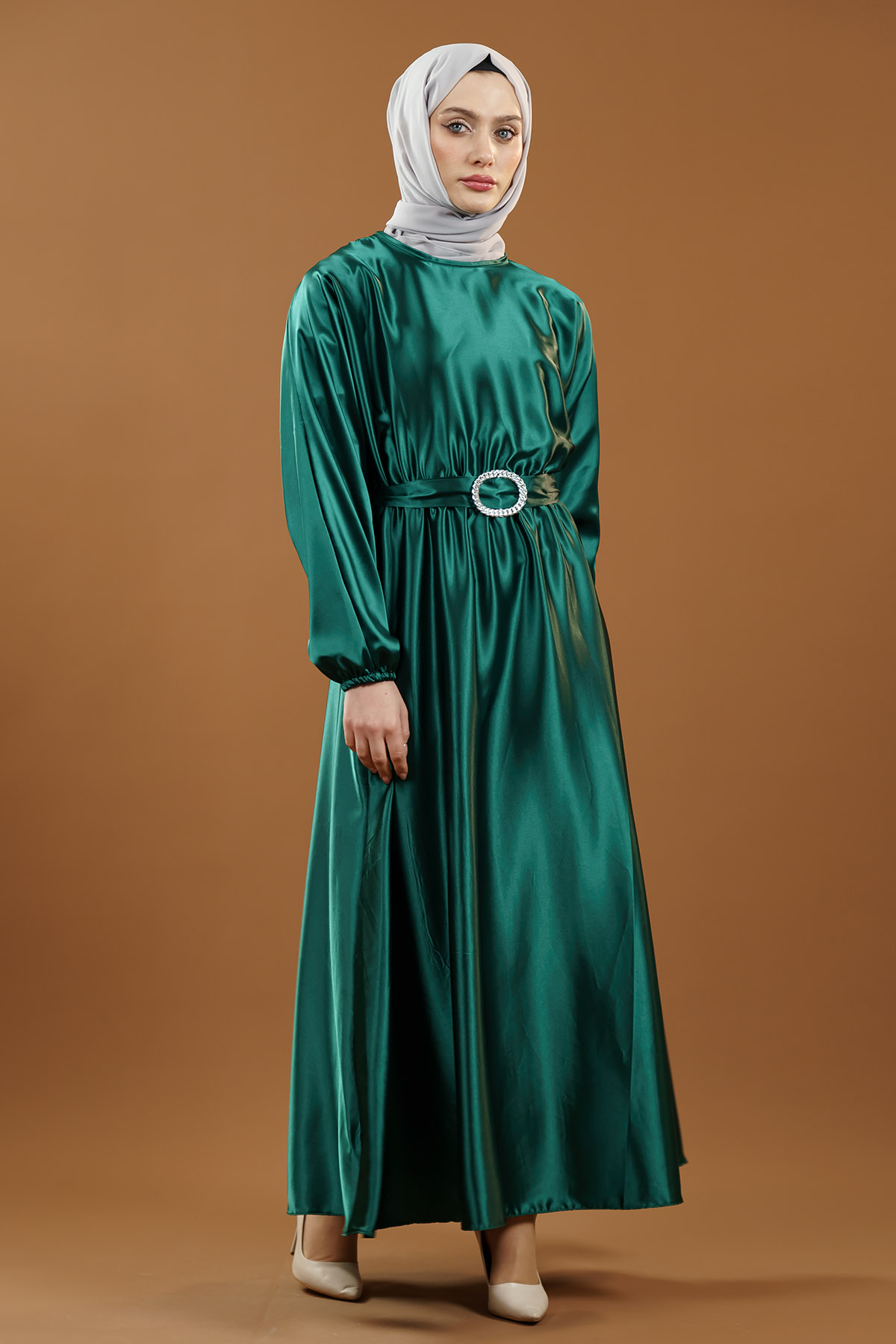 New Season Satin Hijab Dress