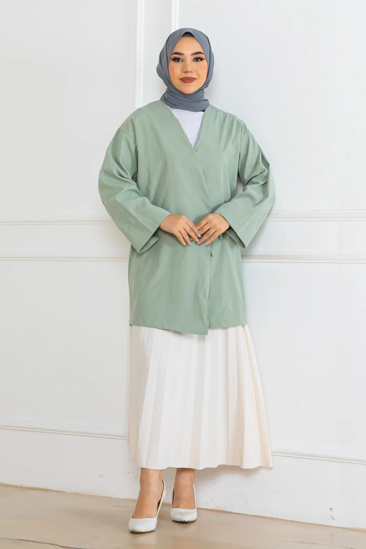 Yeni Sezon Yandan Bağlamalı Kimono-detail