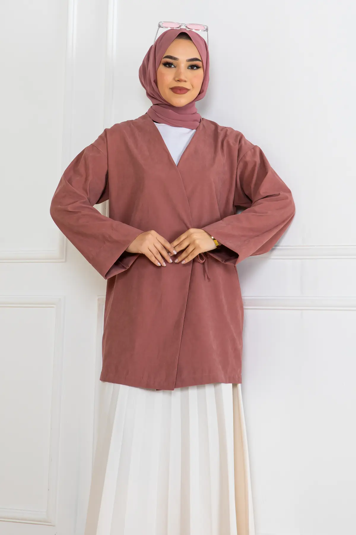 Yeni Sezon Yandan Bağlamalı Kimono-detail