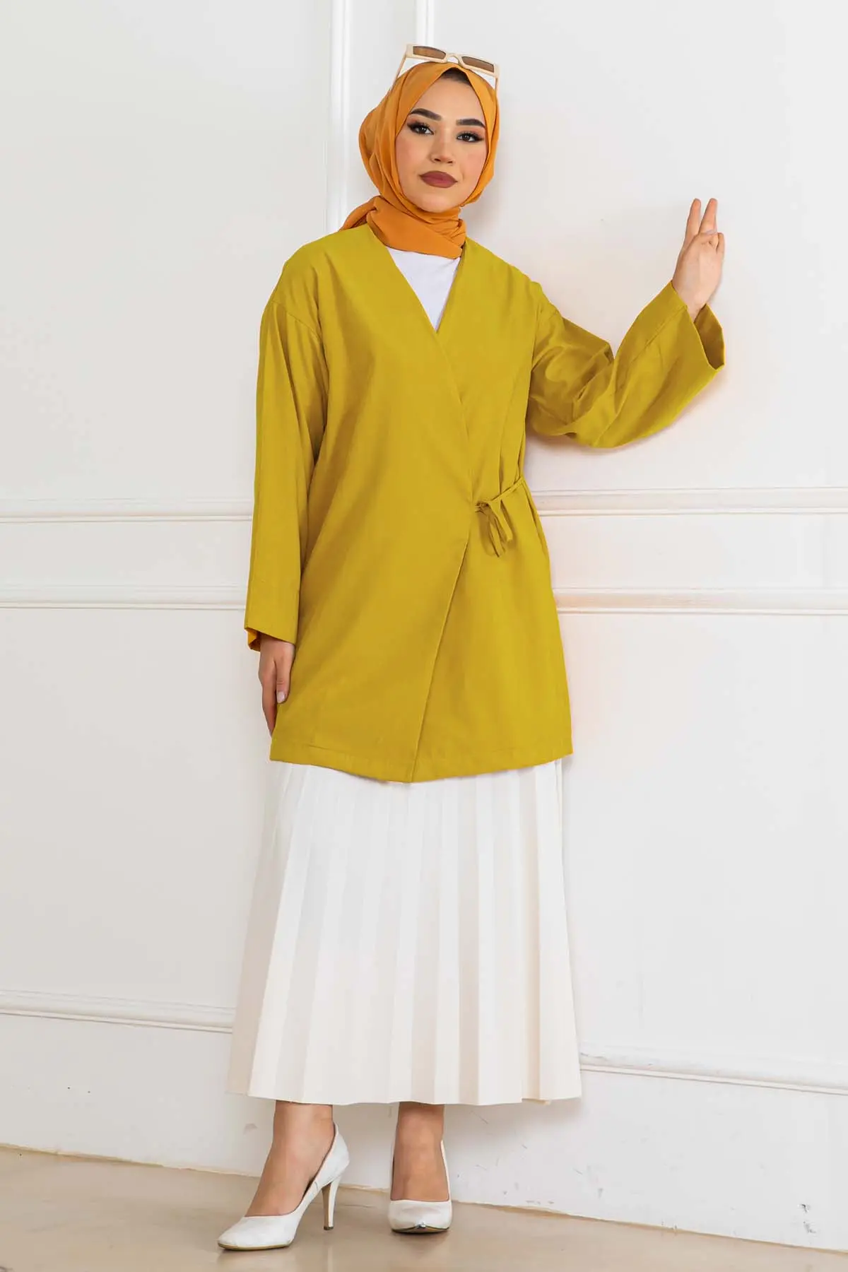 Yeni Sezon Yandan Bağlamalı Kimono-detail