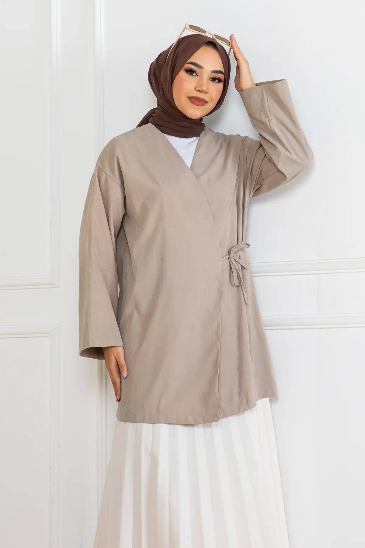 Yeni Sezon Yandan Bağlamalı Kimono-detail