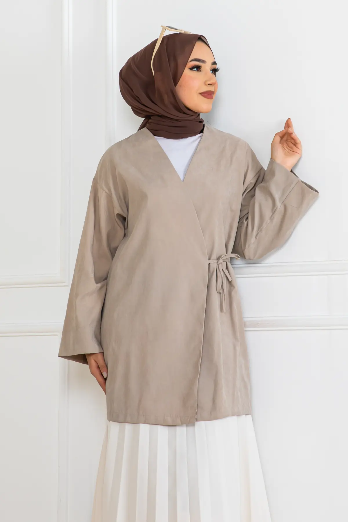 Yeni Sezon Yandan Bağlamalı Kimono-detail