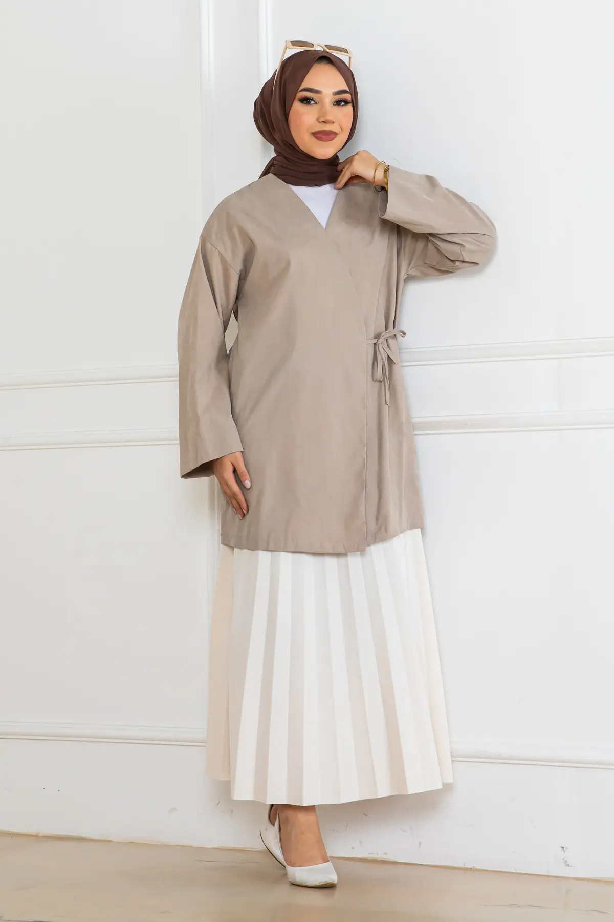 Yeni Sezon Yandan Bağlamalı Kimono-detail