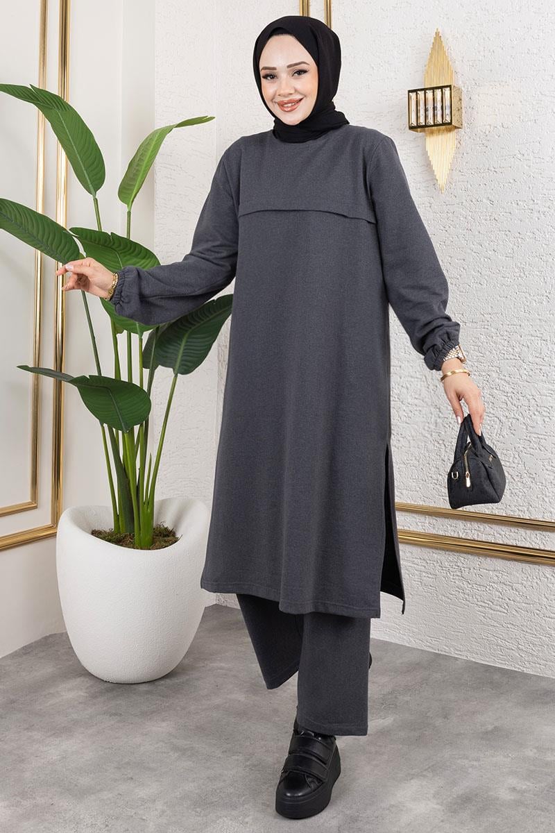 Yırtmaç Detaylı Spor Takım Antrasit