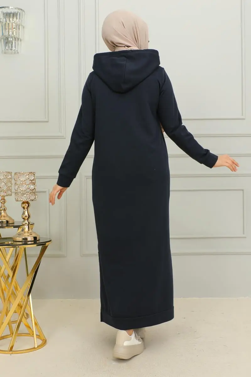 Yırtmaçlı Spor Elbise Lacivert-detail