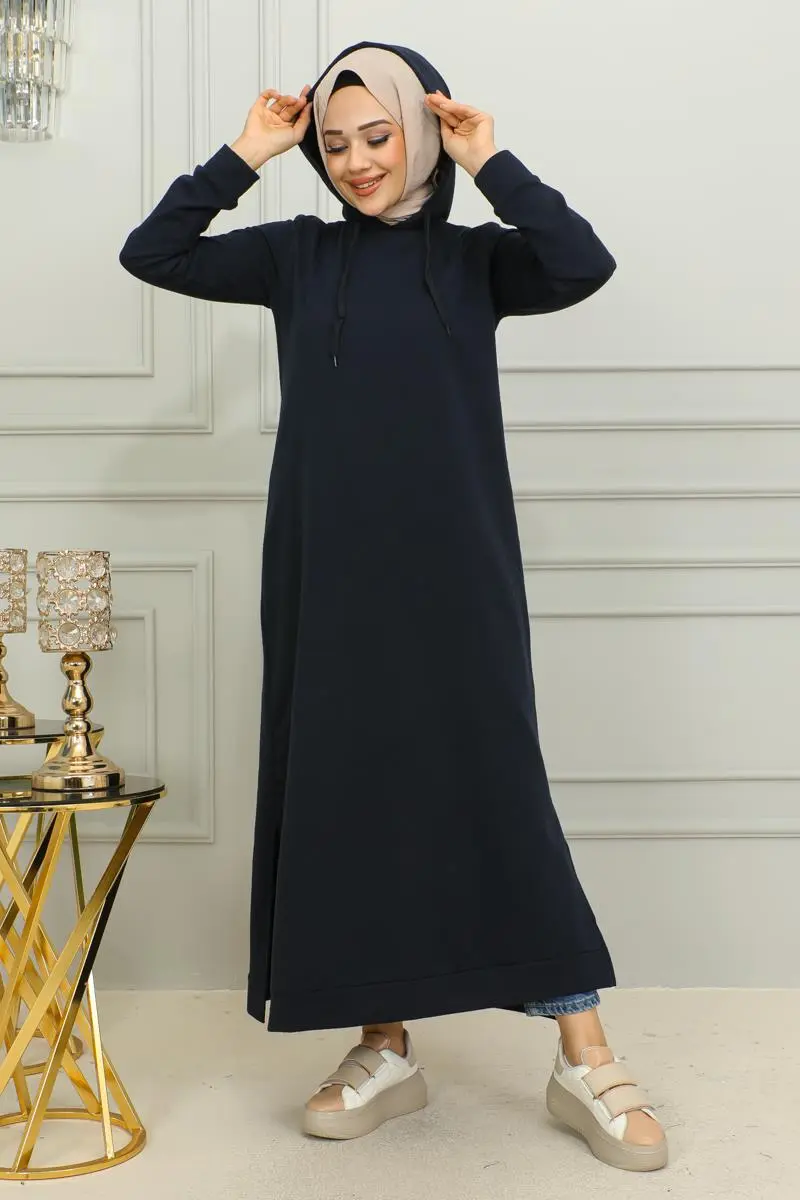 Yırtmaçlı Spor Elbise Lacivert-detail