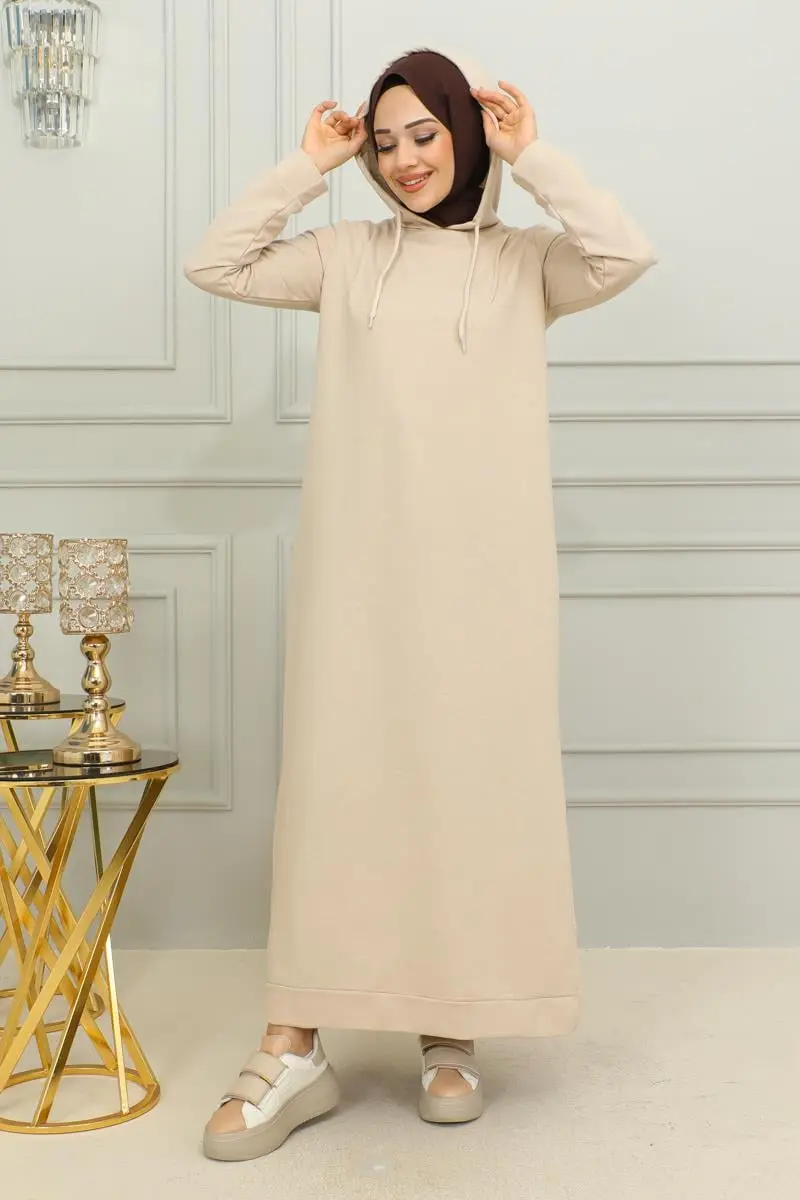 Yırtmaçlı Spor Elbise Taş-detail