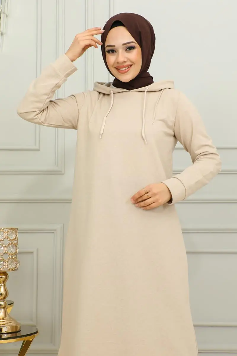 Yırtmaçlı Spor Elbise Taş-detail