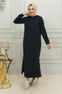 Yırtmaçlı Spor Elbise Lacivert