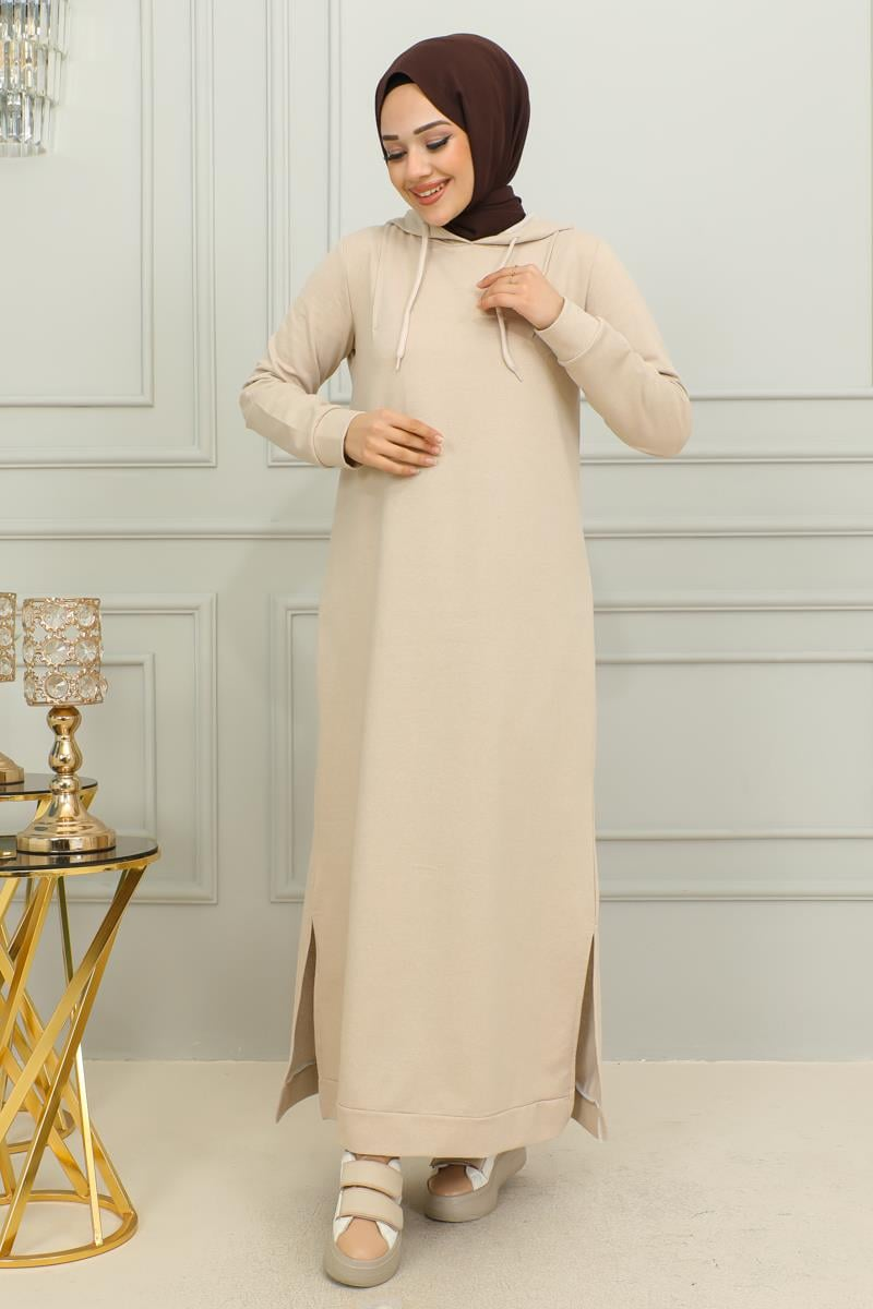 Yırtmaçlı Spor Elbise Taş