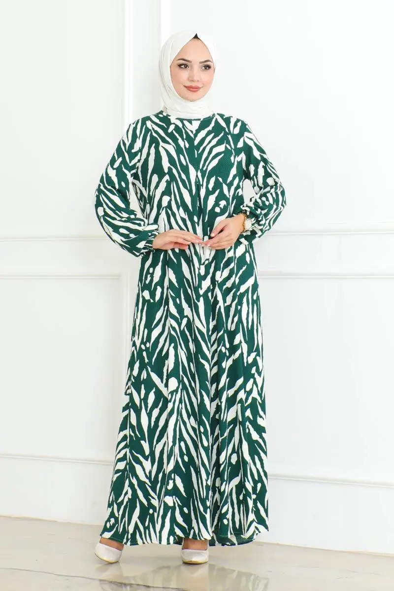 Zebra Pattern Hijab Dress-detail