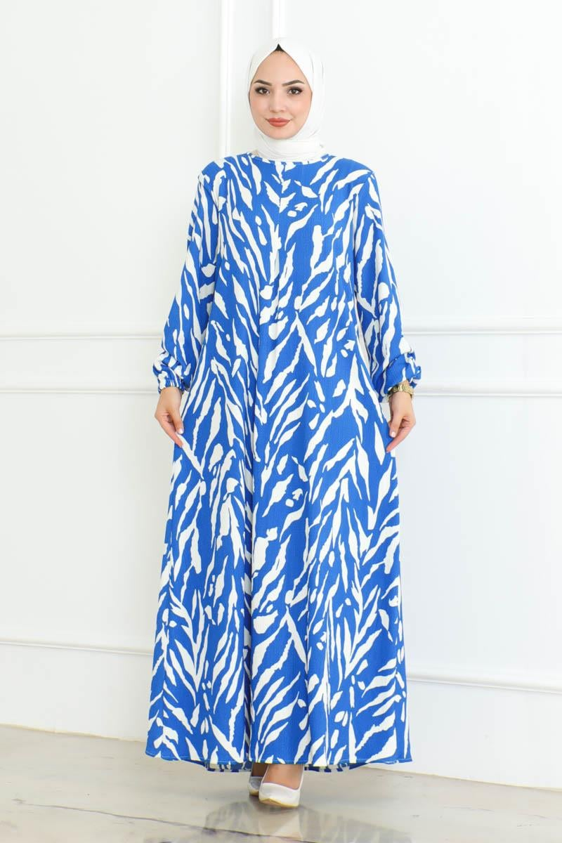 Zebra Pattern Hijab Dress
