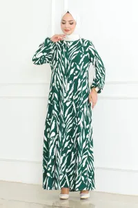 Zebra Pattern Hijab Dress