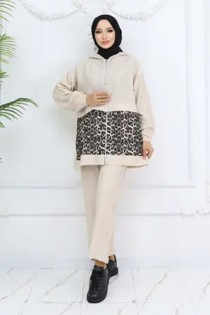 Chain Leopard Patterned Suit