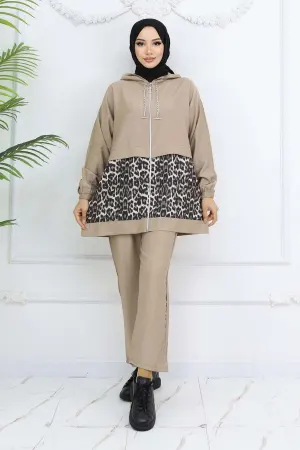 Chain Leopard Patterned Suit